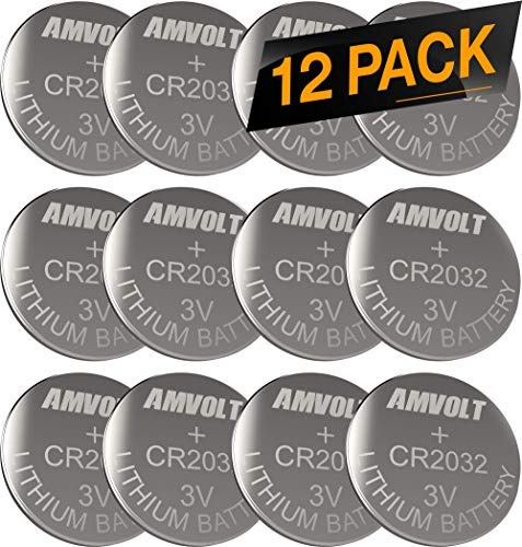 12 Unidades Amvolt Cr2032 Bateria 220 Mah 3 V Bateria De Lit