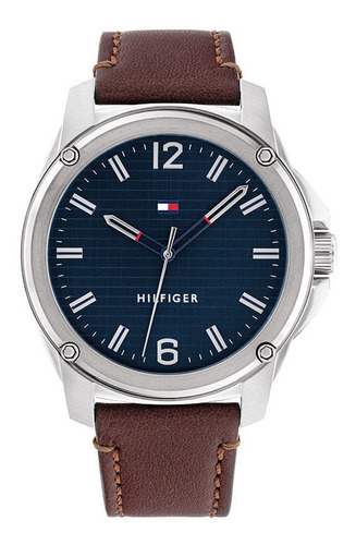 Reloj Tommy Hilfiger Para Hombre De Cuero Marrón 1710484