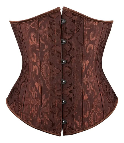 Ws Corset Jacquard Bajo Busto Negro Blanco Café Modelador