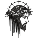 Matriz De Bordado: Rostro De Jesús X 5 Tamaños