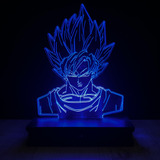 Lampara Led 3d Rgb Holograma Con Control Goku Dragon Ball Z