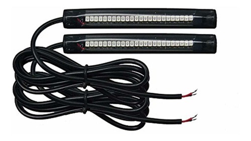 Kingshowstar 2x 3.9 in 24led Pvc Tira Universal Motocicleta 