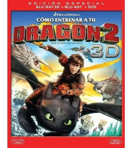 Como Entrenar A Tu Dragón 2 | Película Blu-ray 3d + Dvd  