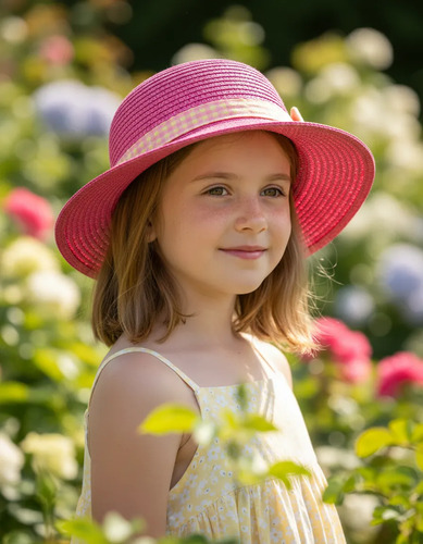 Sombrero De Moda Niña Tipo Campana Con Cinta Decorativa.