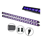 Kit 2 Ribalta Luz Negra Uv Efeito 100cm 18 Leds 110v/220v