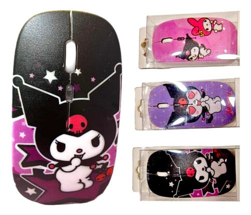 Wireless Mouse Inalámbrico 2.4 Ghz Bluetooth Kuromi Sanrio