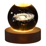Lámpara Led De Escritorio De Bola De Cristal 3d De Galaxia X