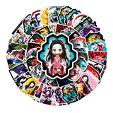 50 Uds Stickers Calcomanias Demon Slayer Kimetsu No Yaiba