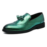 Zapatos De Cuero Oxford Brogue Para Hombre