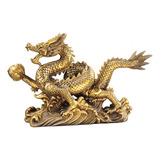 Escultura De Estatua De Dragón Chino Feng Shui Que Atrae