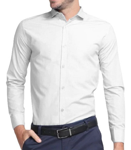 Camisa Social Slim Fit Com Elastano - Varias Cores