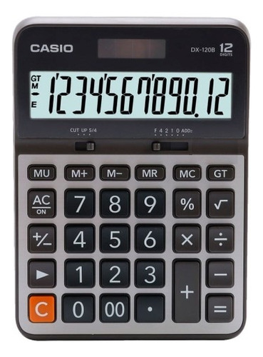 Calculadora Casio De Escritorio Dx-120b - Color Gris