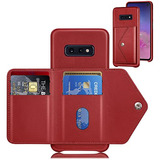 Funda Cartera Para Samsung S10e Rojo Pu Piel Sintetica
