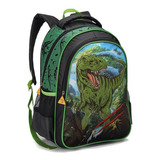 Mochila De Costas Infantil Escolar T-rex De Dinossauro