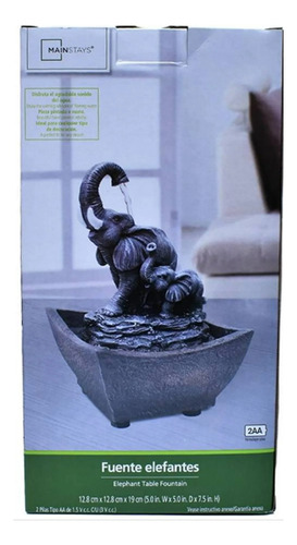 Mini Fuente Elefantes De Mesa Mainstays Decorativa