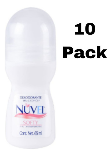 Desodorante Nuvel Softy Woman 65 Mlroll On 10 Pack