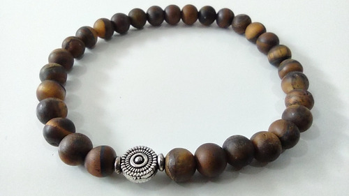 Pulsera Ojo De Tigre Mate. Pulsera Para Hombres