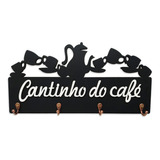 Cantinho Do Café Suporte Porta Xícaras Com 4 Ganchos De Aço 
