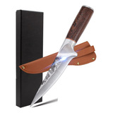 Cuchillo Acero Profesional Carnicero Forjado + Funda Vikingo