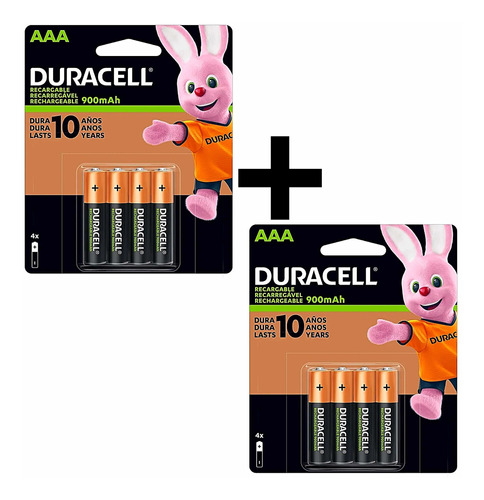 Duracell 8 Piezas Aaa Recargables