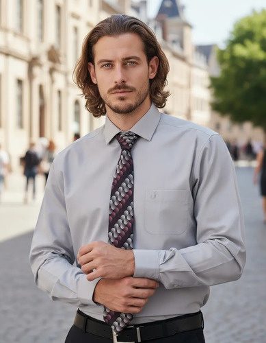 Camisa Vestir Long Beach Polo Club Hombre Gris Algodon\u002Fpolie | Envío gratis