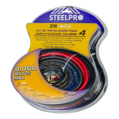 Steelpro - Kit Pro De Instalación Para Amplificador Calibre4 | Envío gratis