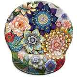 Mouse Pad Ergonomico Diseno Flores Antideslizante Goma