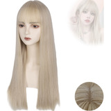 Peluca Rubia Natural Larga Pelo Liso Cosplay Mujer Dama