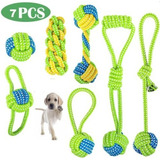 7pcs Dog Rope Toys Muela Los Dientes Para Perros Gatos