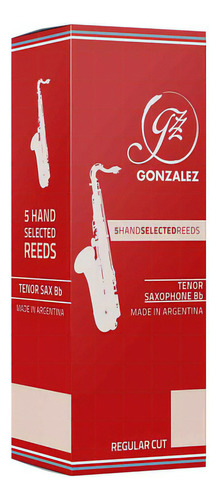 Cañas Para Saxo Tenor Gonzalez Bb Regular Cut Caja X 5 Dureza/numero 2 1/2