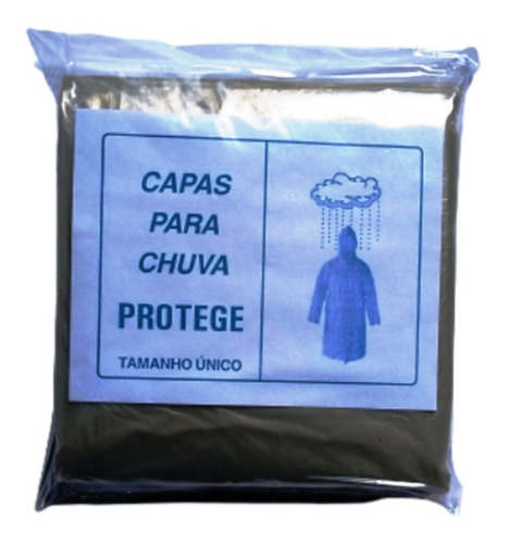 Capas De Chuva Descartável Transparente - 10 Unidades