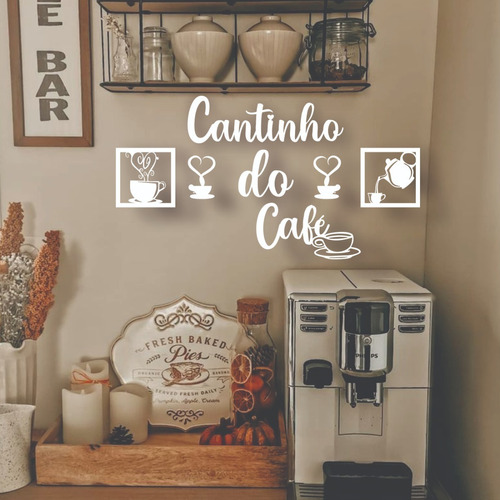 Kit Placas Vazadas Quadros Decorativos Cantinho Do café mdf
