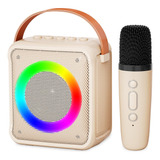 Bocina Bluetooth Inalámbrico Portátil Con Micrófono Karaoke