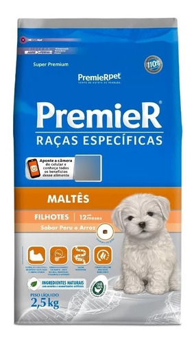 Ração Premier Raças Específicas Cães Maltês Filhotes 2,5kg