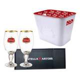 Frapera Balde Hielo Stella Artois + 2 Copas Y Beermat Regalo