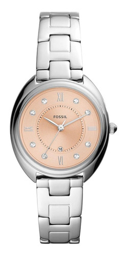 Reloj Fossil Gabby Es5146 Acero Plateado Para Mujer Original