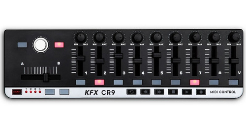 Kfx Cr9 Easycontrol Controlador Midi Usb Daw 9 Faders Knobs