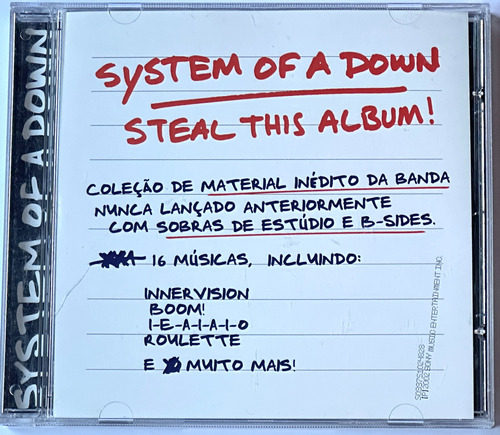 Cd System Of A Down - Steal This Album - Usado