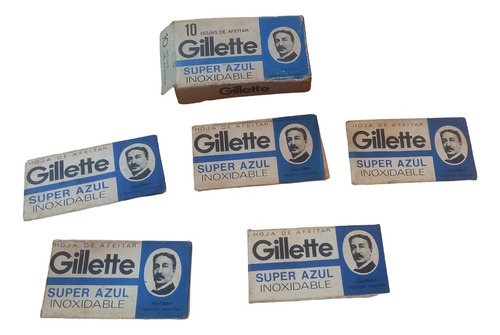 5 Hojas De Afeitar - Gillette Super Azul