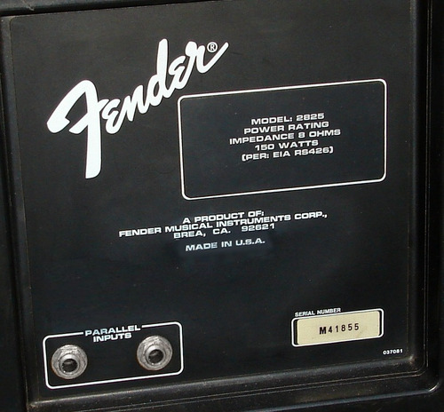 Bafle Fender 15 Usa Parlante 200w N0 Selenium Jbl Rcf Peavey