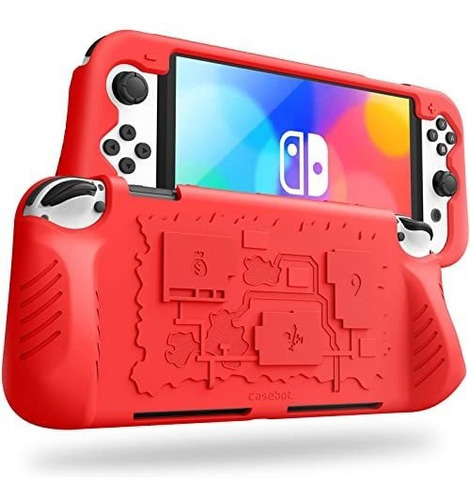 Funda De Silicona Para Nintendo Switch Oled 2021 7.0 Rojo