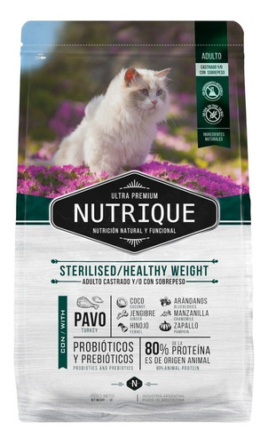 Nutrique Cat Sterilised Healthy Weight Gato 2 Kg El Molino