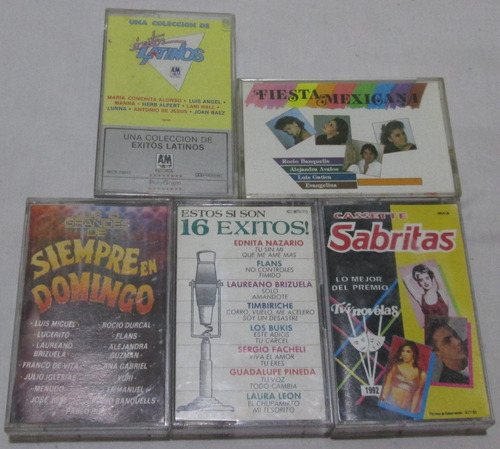 6 De Cassettes. Flans, Timbiriche, Thalia, Lucero, Bibi, Fey