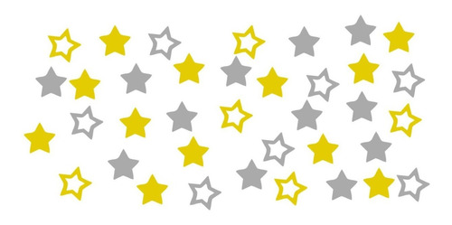 37 Estrellas Stickers Vinilo  2 Diseños 5cmx5cm Aprox