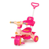 Triciclo Infantil Com Haste Removível Toy Rosa Urban Baby