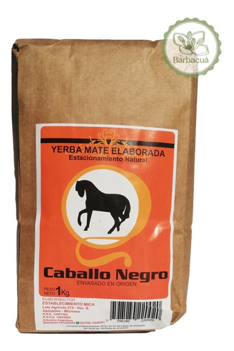 Yerba Mate Caballo Negro Tradicional 1 Kg