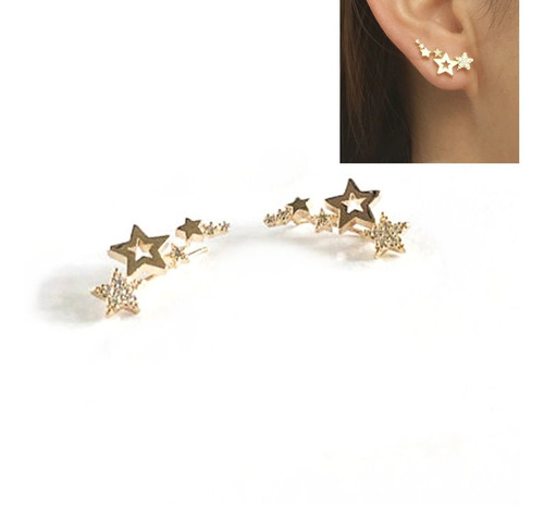 Aretes Pendientes Estrella Joyas