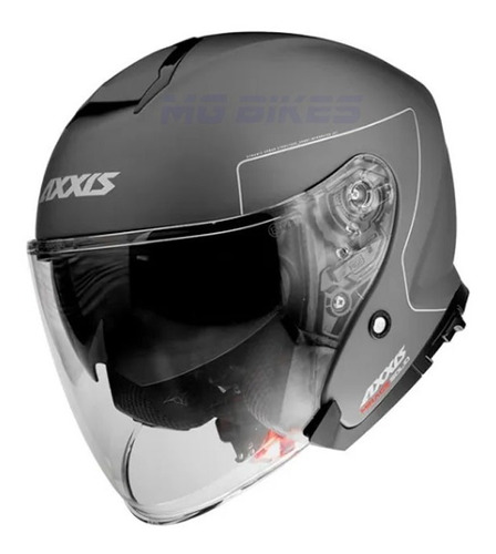 Casco Moto Abierto Axxis Mirage A2 Titanium Mate Mg Bikes