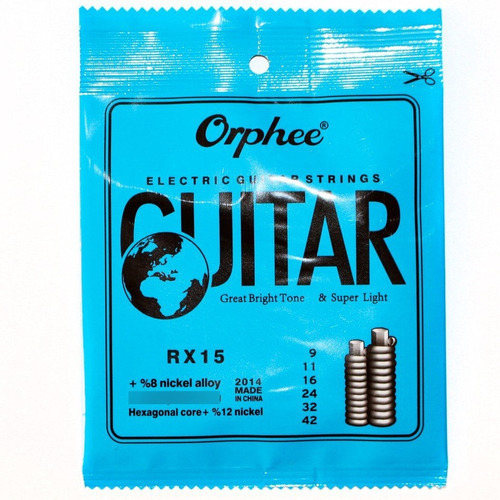 3 Pak Cuerdas Guitarra Electrica  Orphee 09-42 T/ Ernie Ball