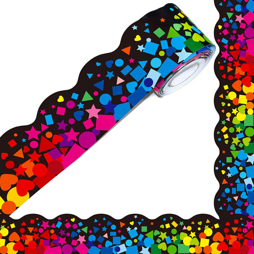 60 Feet Bulletin Board Borders, Colorful Crayon Die-cut